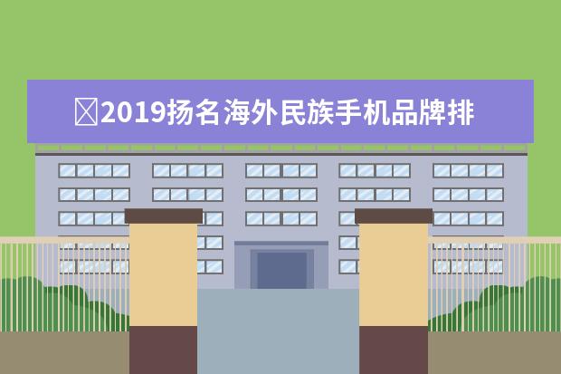 ﻿2019扬名海外民族手机品牌排行榜