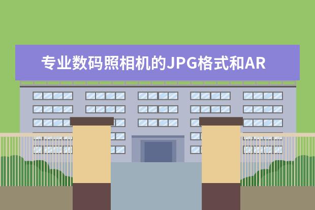 专业数码照相机的JPG格式和ARW格式有什么不同？