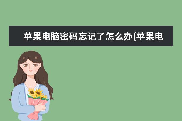 苹果电脑密码忘记了怎么办(苹果电脑密码忘记了怎么办解锁)