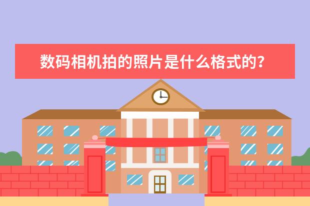 数码相机拍的照片是什么格式的？