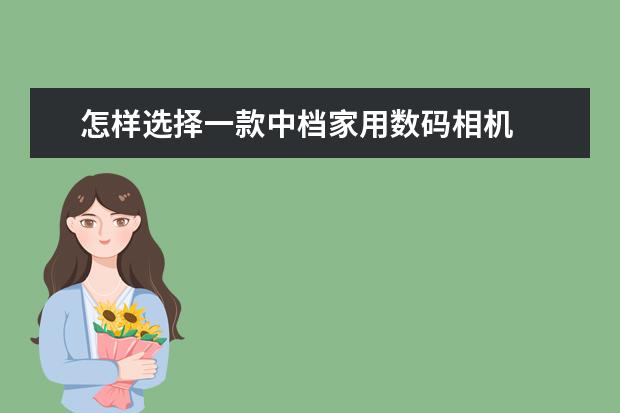 怎样选择一款中档家用数码相机