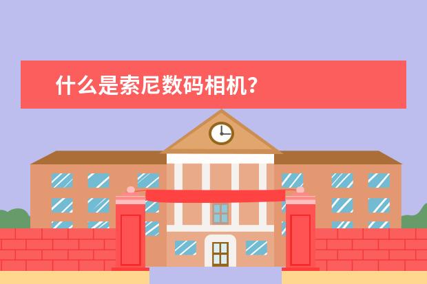 什么是索尼数码相机？