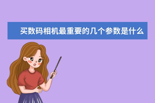 买数码相机最重要的几个参数是什么？