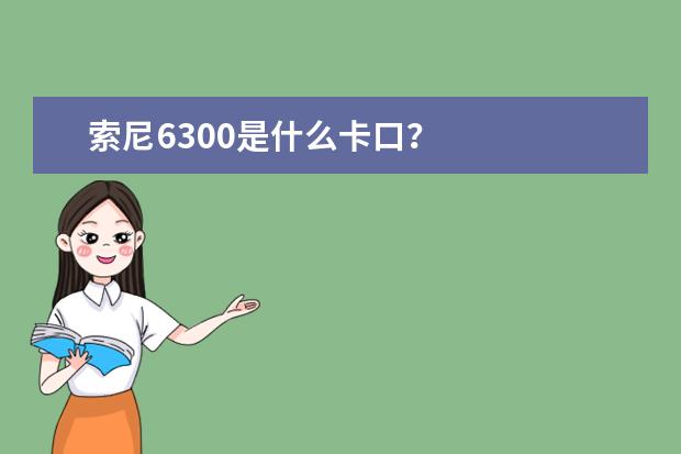 索尼6300是什么卡口？