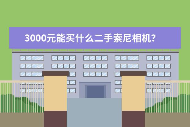 3000元能买什么二手索尼相机？