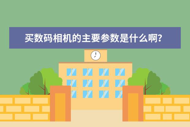 买数码相机的主要参数是什么啊？