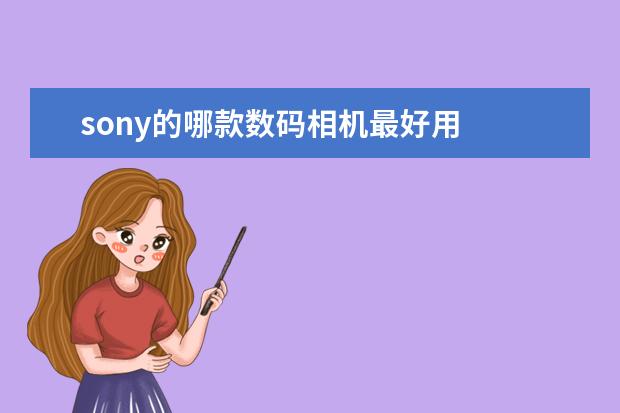 sony的哪款数码相机最好用