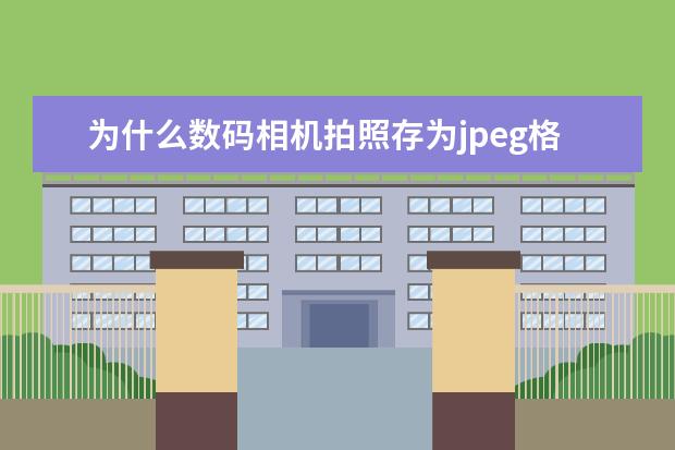 为什么数码相机拍照存为jpeg格式？为什么不用png格式？