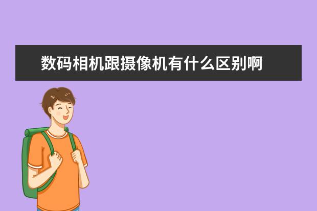 数码相机跟摄像机有什么区别啊