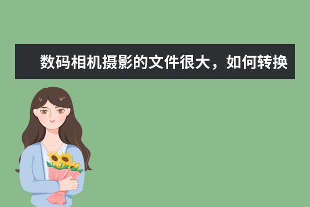 数码相机摄影的文件很大，如何转换格式，让其容量变小？