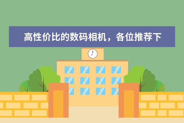 高性价比的数码相机，各位推荐下