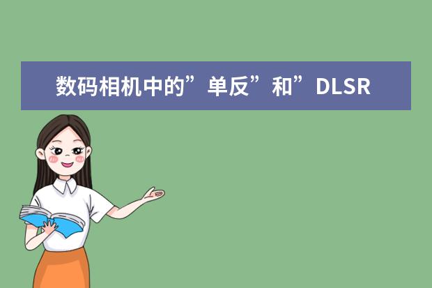 数码相机中的”单反”和”DLSR”都是什么？它们和准专业消费机有什么区别？