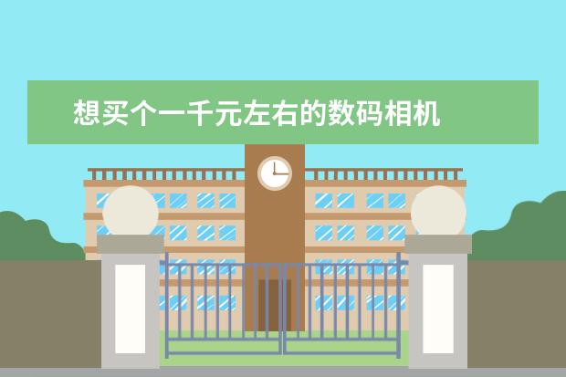 想买个一千元左右的数码相机