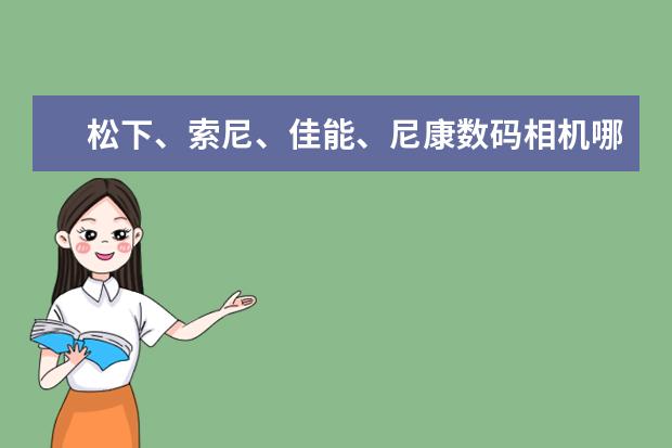松下、索尼、佳能、尼康数码相机哪个性价比高啊