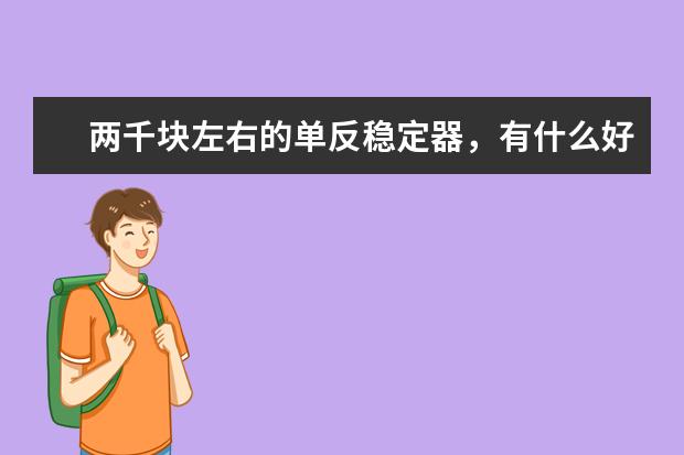 两千块左右的单反稳定器，有什么好的推荐？