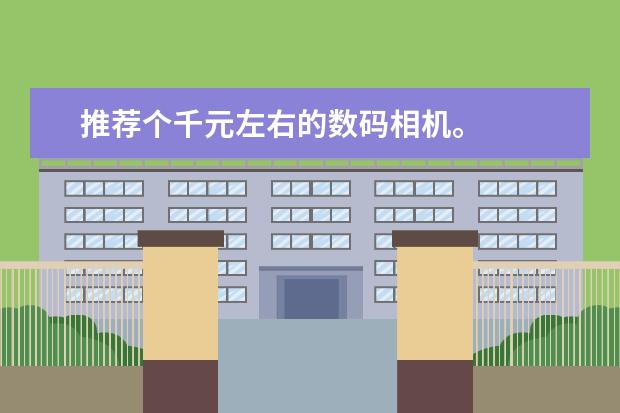 推荐个千元左右的数码相机。