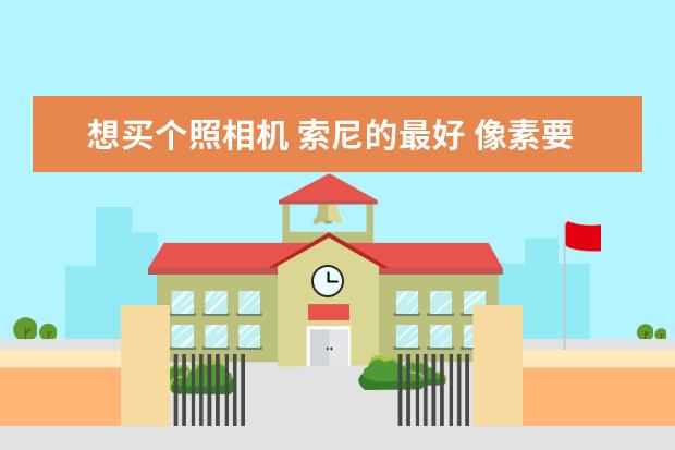 想买个照相机 索尼的最好 像素要高2000w左右吧