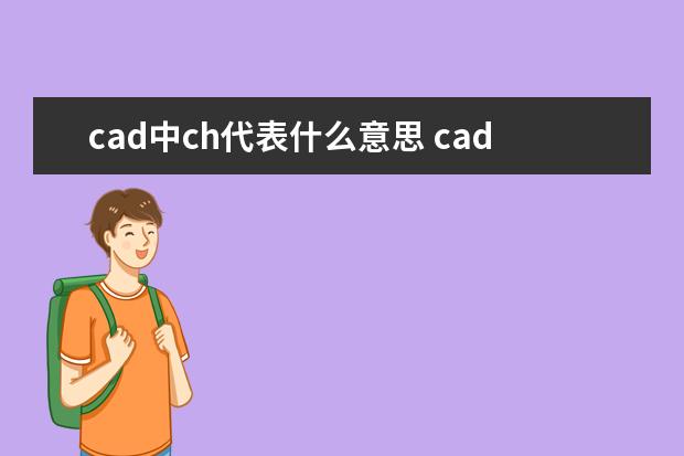 cad中ch代表什么意思 cad中CH表示什么意思