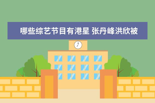 哪些综艺节目有港星 张丹峰洪欣被爆离婚,嫁了内地小丈夫的港星有哪些?谁...