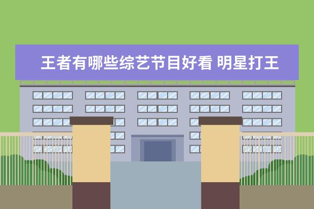 王者有哪些综艺节目好看 明星打王者荣耀的综艺节目叫什么