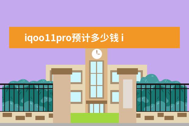 iqoo11pro预计多少钱 iqoopro12+128价格