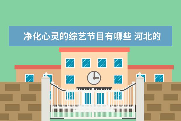 净化心灵的综艺节目有哪些 河北的宣传标语