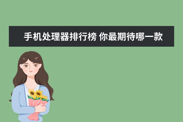 手机处理器排行榜 你最期待哪一款