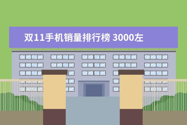 双11手机销量排行榜 3000左右手机高性价比