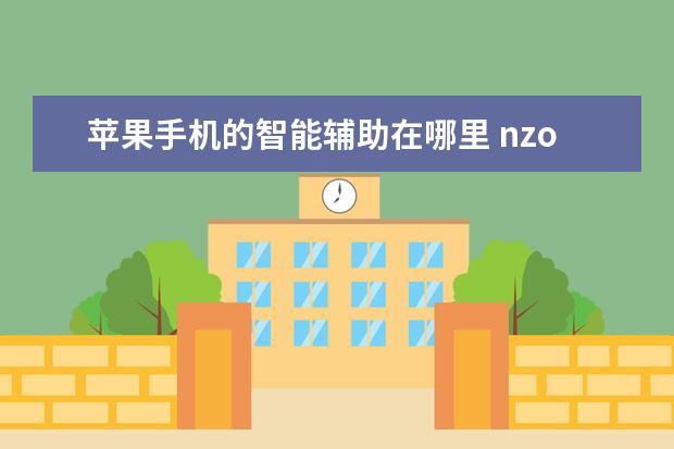 苹果手机的智能辅助在哪里 nzone
