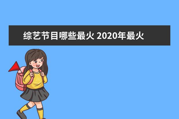 综艺节目哪些最火 2020年最火综艺有哪些?