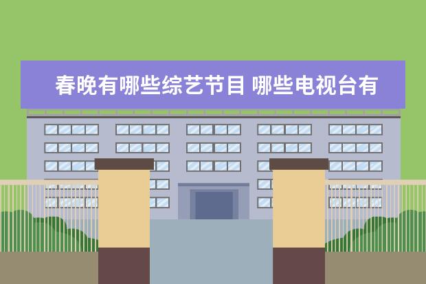 春晚有哪些综艺节目 哪些电视台有春晚?