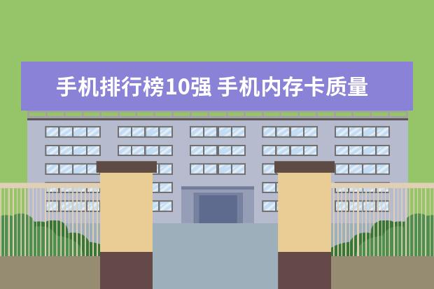 手机排行榜10强 手机内存卡质量排行榜