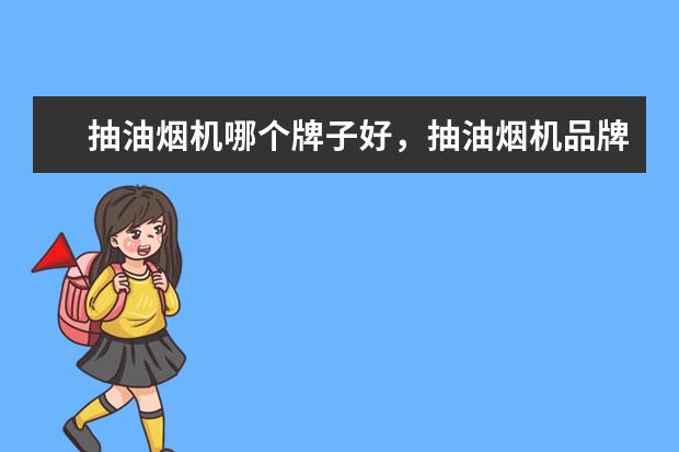 抽油烟机哪个牌子好，抽油烟机品牌排行榜 蓄电时效长的电子电池的十大排行榜