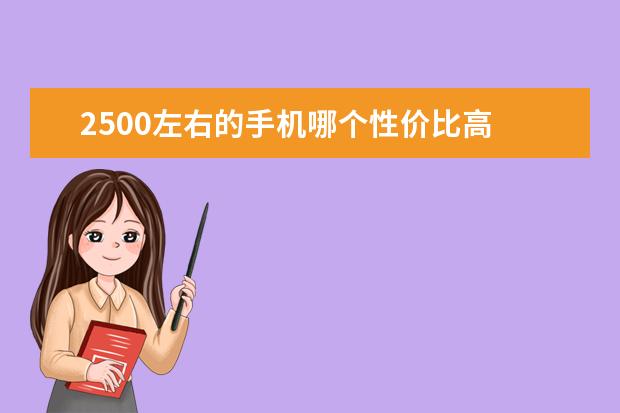 2500左右的手机哪个性价比高 苹果公司再次霸榜