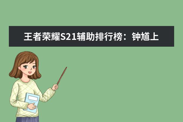 王者荣耀S21辅助排行榜：钟馗上榜，第七ban率最高 今年有什么好玩的网络游戏