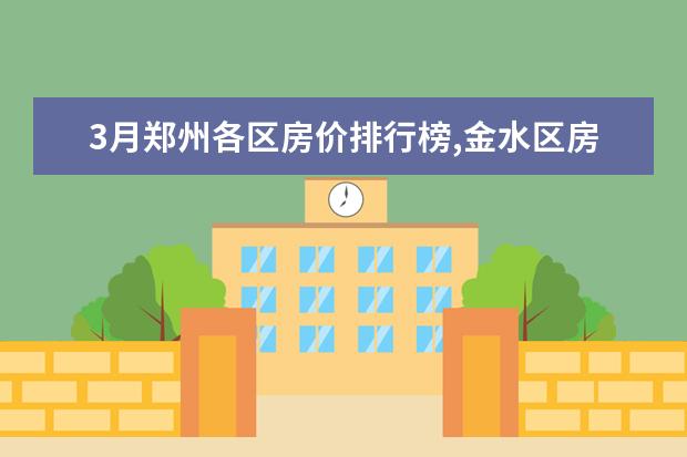 3月郑州各区房价排行榜,金水区房价上涨46.20% 6月首套房利率最低的城市排行榜,厦门位居榜首