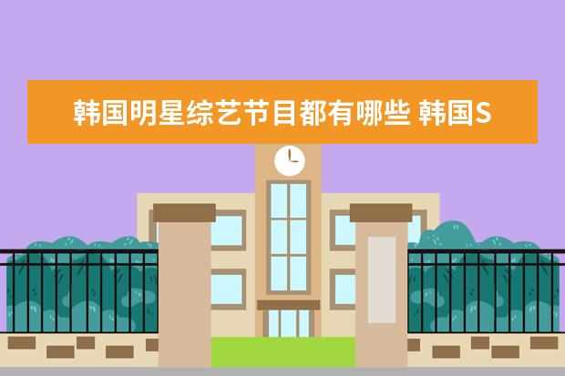 韩国明星综艺节目都有哪些 韩国SBS KBS MBC电视台的所有综艺节目。