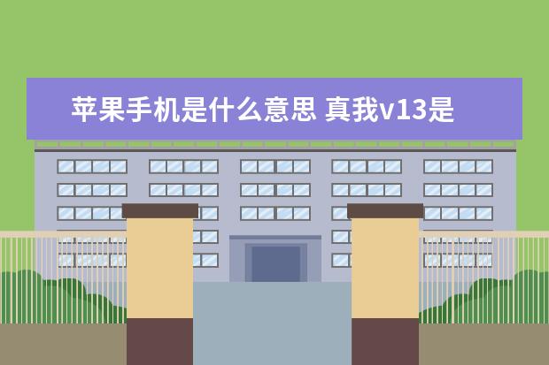 苹果手机是什么意思 真我v13是什么牌子的手机[真我v13这款手机怎么样]