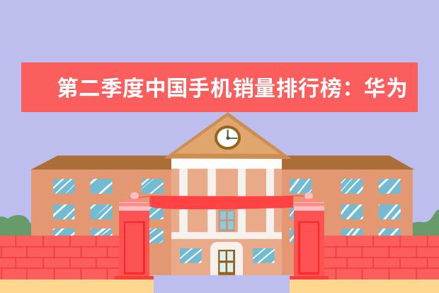 第二季度中国手机销量排行榜：华为出货量20.2%，三星降至3% 性能最好的手机前十位