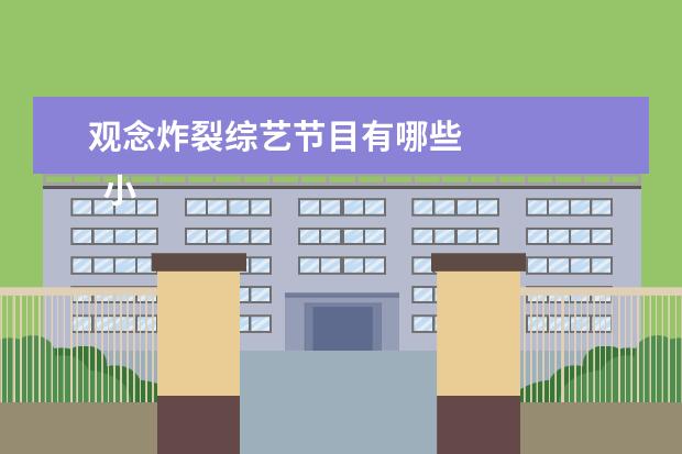 观念炸裂综艺节目有哪些 
  小结❗❗❗