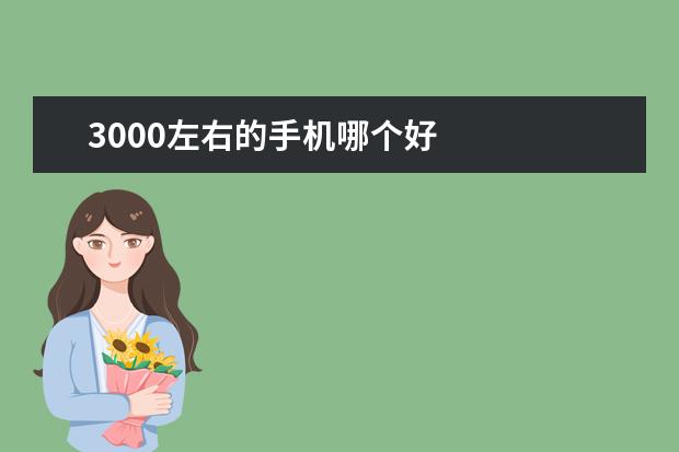 3000左右的手机哪个好