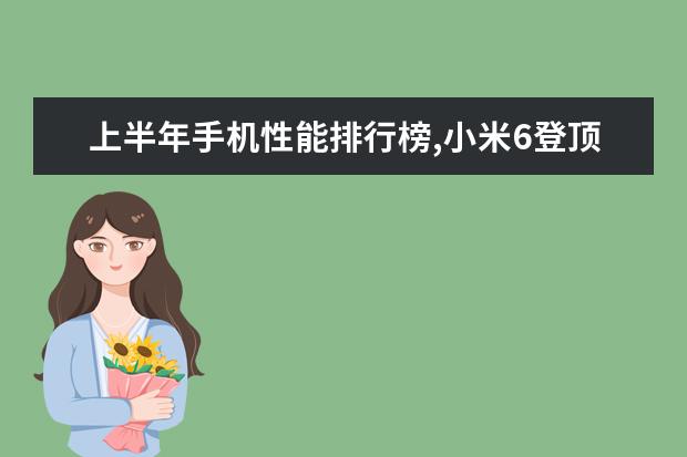 上半年手机性能排行榜,小米6登顶,荣耀V9第二 最强拍照摄像手机