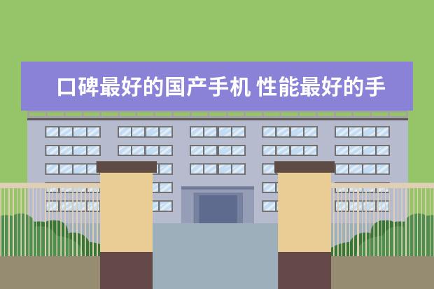 口碑最好的国产手机 性能最好的手机前十位