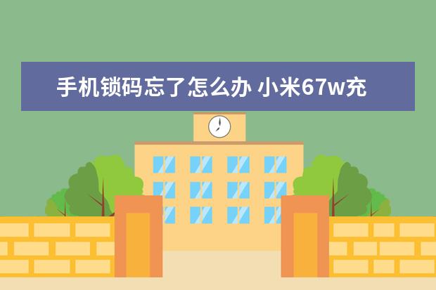 手机锁码忘了怎么办 小米67w充电器可以充别的手机吗[小米67w充电器可以充别的手机吗]