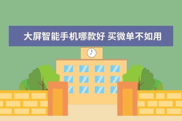 大屏智能手机哪款好 买微单不如用手机拍照
