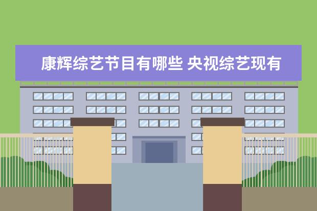 康辉综艺节目有哪些 央视综艺现有主持人名单哪些?