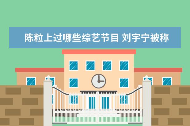 陈粒上过哪些综艺节目 刘宇宁被称为不给原唱留后路的歌手,他翻唱过哪些知...