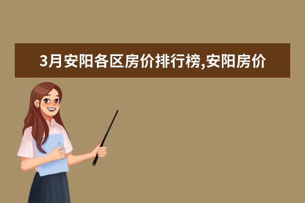 3月安阳各区房价排行榜,安阳房价便宜至2451元/㎡ 7月南京房价各区排行榜,鼓楼区房价建邺区房价均破三万