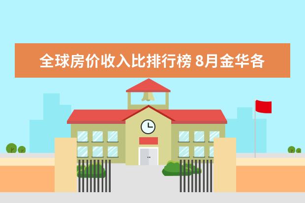 全球房价收入比排行榜 8月金华各区房价排行榜,8月金华浦江房价上涨0.43%