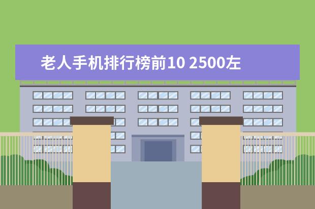 老人手机排行榜前10 2500左右性价比最高的手机